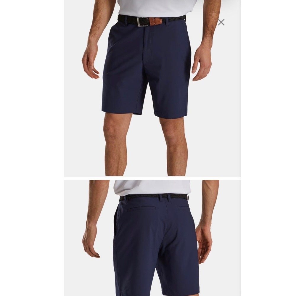 FootJoy Golf Shorts Mens 36 Navy Blue Performance Flat Front Stretch Activewear